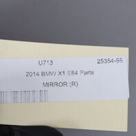 2013-2015 BMW X1 Right Door Mirror LeMans Blue 51167307216 OEM Used