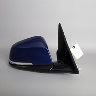 2013-2015 BMW X1 Right Door Mirror LeMans Blue 51167307216 OEM Used