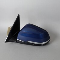 2013-2015 BMW X1 Left Door Mirror LeMans Blue 51167307215 OEM Used