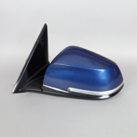 2013-2015 BMW X1 Left Door Mirror LeMans Blue 51167307215 OEM Used