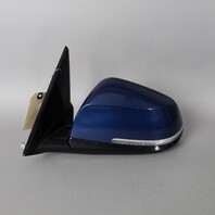 2013-2015 BMW X1 Left Door Mirror LeMans Blue 51167307215 OEM Used