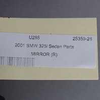 2001-2003 BMW 323i 325i 330i Sedan Right Door Mirror 51167003426 OEM Used