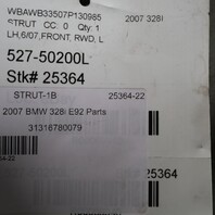 2007-2013 BMW 328i 335i Left Front Strut Shock Spring 31316780079 OEM Used