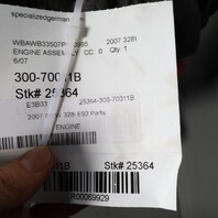 2007-2013 BMW 128i 328i N52 3.0 Engine Motor 96K Miles 11000415030 OEM Used