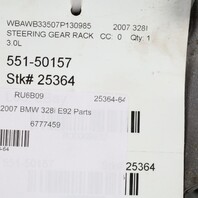 2006-2013 BMW 128i 135i 328i 335i Power Steering Gear Rack Pinion OEM Used