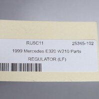 1996-2002 Mercedes E320 E430 Left Front Window Regulator 2107201146 OEM Used