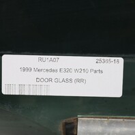 1996-2002 Mercedes E320 E430 E55 W210 Right Rear Door Glass 2107300218 OEM Used