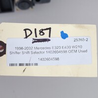 1998-2002 Mercedes E320 E430 W210 Shifter Shift Selector 1402604598 OEM Used