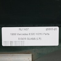 1996-2002 Mercedes E320 E430 E55 W210 Left Rear Door Glass 2107300118OEM Used