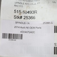 13-16 Audi A4 A5 A6 A7 Q5 Right Front Spindle Knuckle Hub 4G0407254B OEM Used