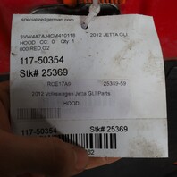 2011-2018 Volkswagen Jetta Sedan Hood Tornado Red 5C6823031D OEM used