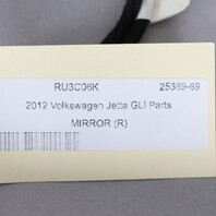 2011-2016 Volkswagen Jetta Sedan Left Door Mirror Tornado Red OEM Used