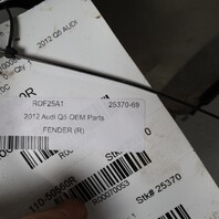 2009-2016 Audi Q5 Right Front Fender Monsoon Gray 8R0821106A OEM Used