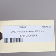 2000-2012 Porsche Boxster Cayman Rear Brake Calipers Brembo Pair Red OEM Used