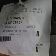 11‑16 BMW 528i 535i 550i 650i Right Front Spindle Knuckle 31216775770 OEM Used