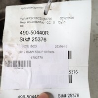 2011-2016 BMW 528i 535i 550i Right Rear Spindle Knuckle Hub 33326793770 OEM Used