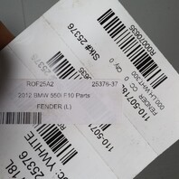 2011-2016 BMW 528i 535i 550i Left Fender White 41357248659 OEM Used