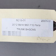 2011-2016 BMW 528i 535i 550i M5 Trunk Lid Shock Pair Set 51247207009 OEM Used