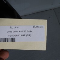2014-2018 BMW X5 F15 Right Rear Wheel Arch Flare 51777378584 OEM Used