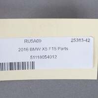 2014-2018 BMW X5 F15 Lower Center Bumper Grille M-Package 51118054012 OEM Used