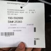 2014-2018 BMW X5 F15 Rear Bumper Cover M-Package Black-Sapphire Has Damage