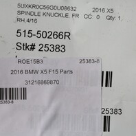 2007-2018 BMW X5 X6 Right Front Spindle Knuckle Hub 31216869870 OEM Used