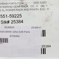 2002-2006 BMW 325ci Power Steering Gear Rack Pinion 32136755065 OEM Used