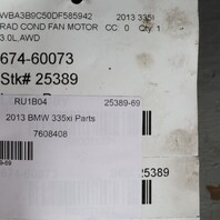 BMW 328i 335i 428i 435i Radiator Cooling Fan With Shroud 17428641964 OEM Used