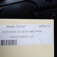 2011-2017 BMW X3 F25 Left Front Door Panel Black 51417394527 OEM Used