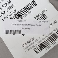 2011-2017 BMW X3 X4 Radio Stereo Media Control Panel 61319208592 OEM Used