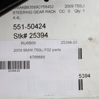 2009-2012 BMW 750Li 550iGT Power Steering Gear Rack Pinion 32106795225 OEM Used