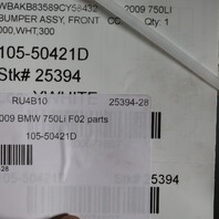 09-12 BMW 740i 750Li 760i Front Bumper Cover Alpine White 51117251634 OEM Used