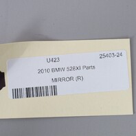 2010 BMW 528i 535i 550i Right Door Mirror 51167203486 OEM Used