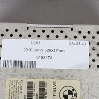 2010 BMW 528Xi Satellite Radio Stereo Receiver 65129192274 OEM Used