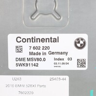 2008-2010 BMW 128i 328i 528i X5 Z4 Engine Module ECM ECU 12147602220 OEM Used