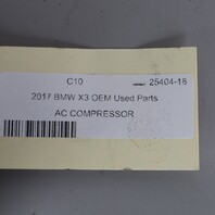 2013-2018 BMW X3 X4 2.0 A/C Compressor 64506805025 OEM Used