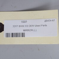 2015-2017 BMW X3 F25 Left Door Mirror Glacier Silver 51167477958 OEM Used