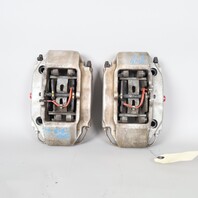 1999-2004 Porsche 911 996 C4 Front Brake Calipers Pair Silver Brembo OEM Used