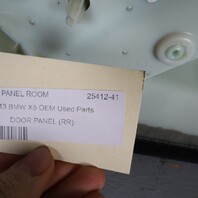 2010-2013 BMW X5 Right Rear Door Panel Nevada Black Oyster 51427256436 OEM Used