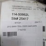 2009-2012 BMW 740i 750i Right Xenon Headlight w/o Adaptive 63117228424 OEM