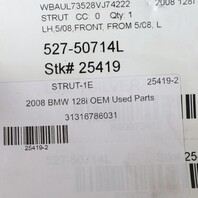 2008-2013 BMW 128i 135i Left Front Strut Shock Spring 31316786031 OEM Used