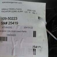 2008-2013 BMW 128i 135i Radiator Support Reinforcement 51647193193 OEM Used