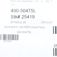 2008-2013 BMW 128i Left Rear Spindle Knuckle Hub 33326774809 OEM Used