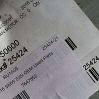 2011-2016 BMW 535i 640i 740i Radiator Cooling Fan 17427647652 OEM Used