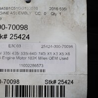 BMW 335i 435i 535i 640i 740i X1 X3 X5 X6 N55 Engine Motor 182K Miles OEM Used