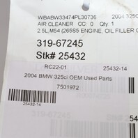 2001-2006 BMW 325i X3 M54 3.0 Air Cleaner Filter Box 13717501972 OEM Used
