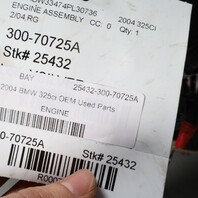 2003-2005 BMW 325i Z4 M54 Engine Motor 157k Miles OEM Used