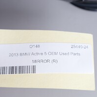 2011-2013 BMW 528i 535i 550i Left Door Mirror Side View 51167321819 OEM Used