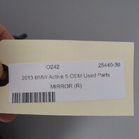 2011-2013 BMW 528i 535i 550i Right Door Mirror Side View 51167321820 OEM Used