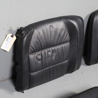 1999-2004 Porsche 911 Convertible Rear Seat Set Black Draped Leather OEM Used